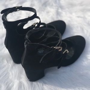 Buckled Block Heels with Straps